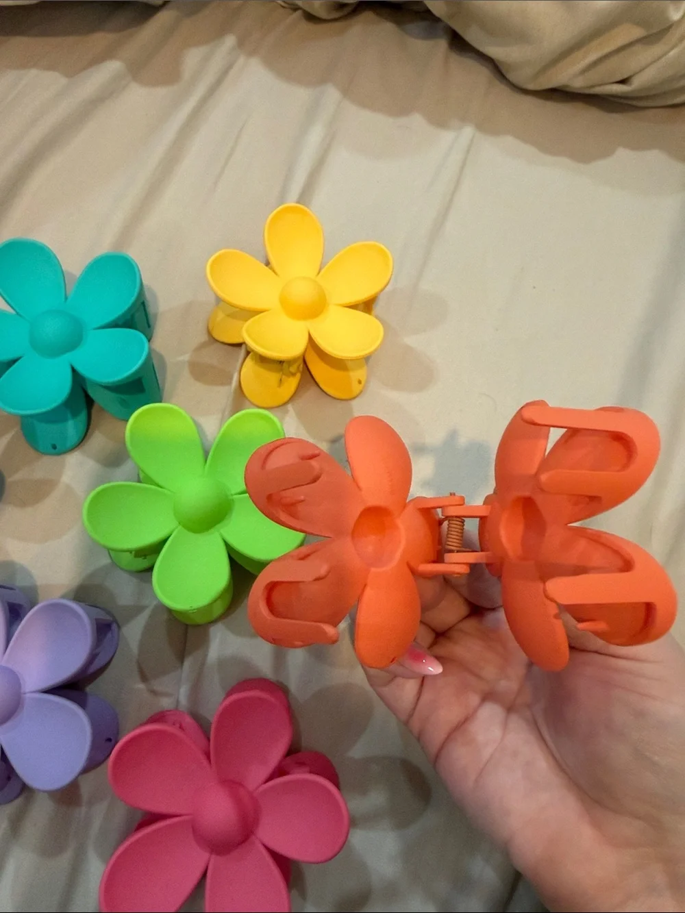 Bright Flower Clip Set - Multicolor Daisy Hair/Accessory Clips